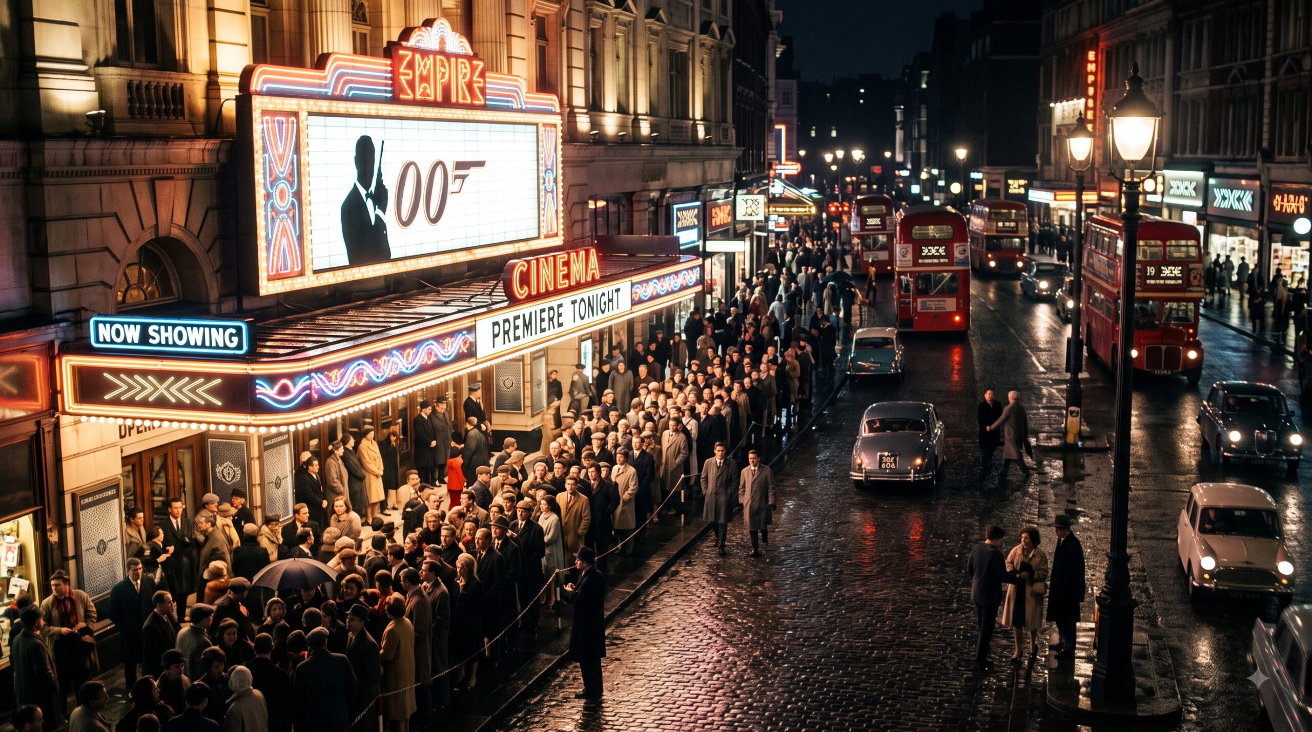 Vintage cinema premiere tracking James Bond box office history