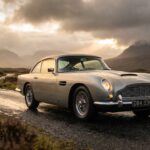 Aston Martin driven by James Bond Silver Birch DB5 in Scotland