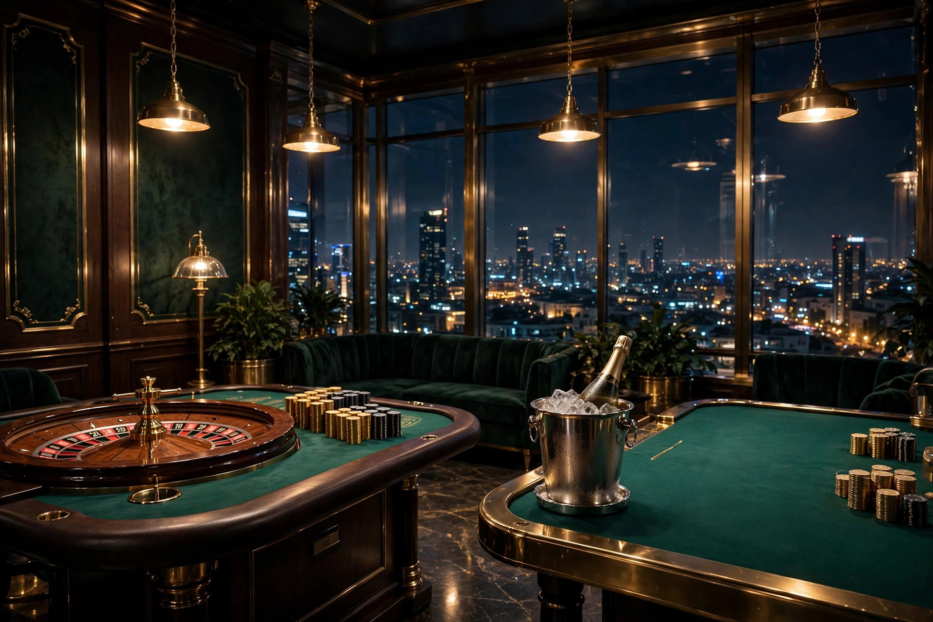Luxury casino salon at night — the classic James Bond world awaiting official Bond 26 villain casting news