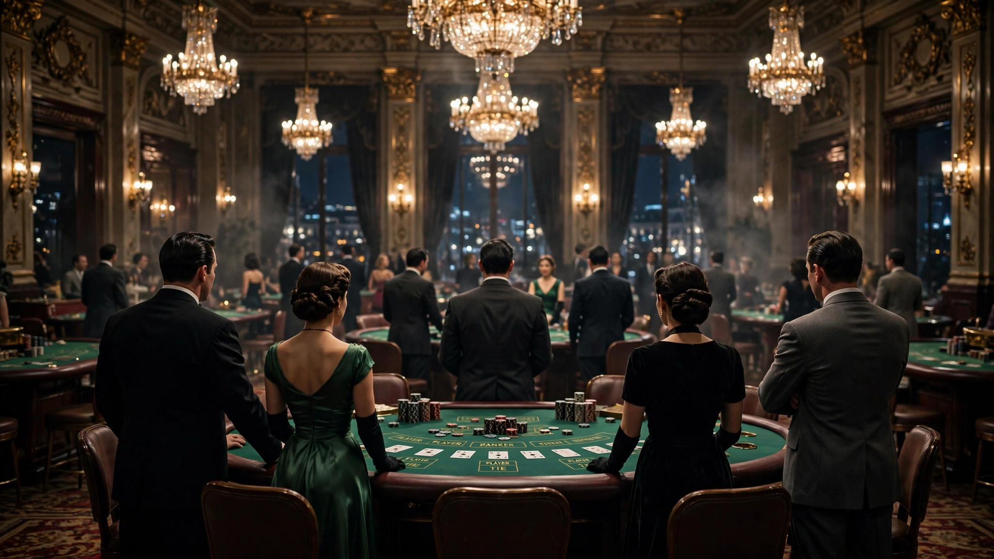Casino Royale baccarat table — the casino where James Bond orders his famous shaken not stirred martini